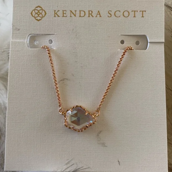 NWT Kendra Scott Rose Gold Tess Crystal Necklace - Picture 3 of 8